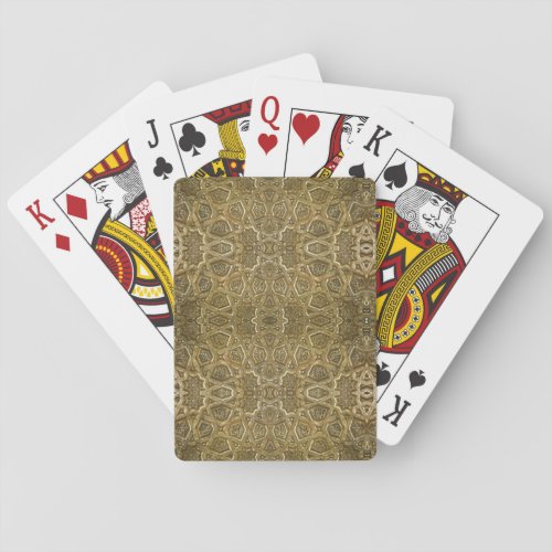 Vintage Islamic Wood Work Art Geometric Arabesque Poker Cards