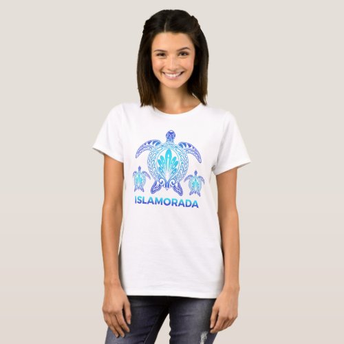 Vintage Islamorada Florida Ocean Turtle Souvenirs T_Shirt