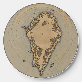 Vintage Island Map Antique Fantasy Cartography Wireless Charger