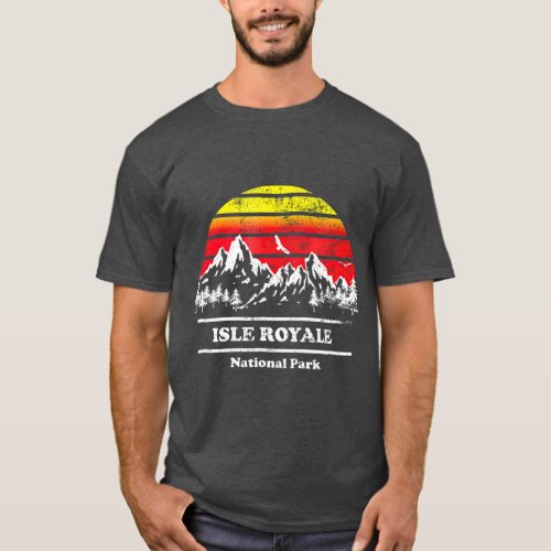 Vintage Isle Royale National Park  Retro T_Shirt
