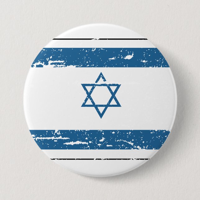 Vintage Israel Flag Button (Front)