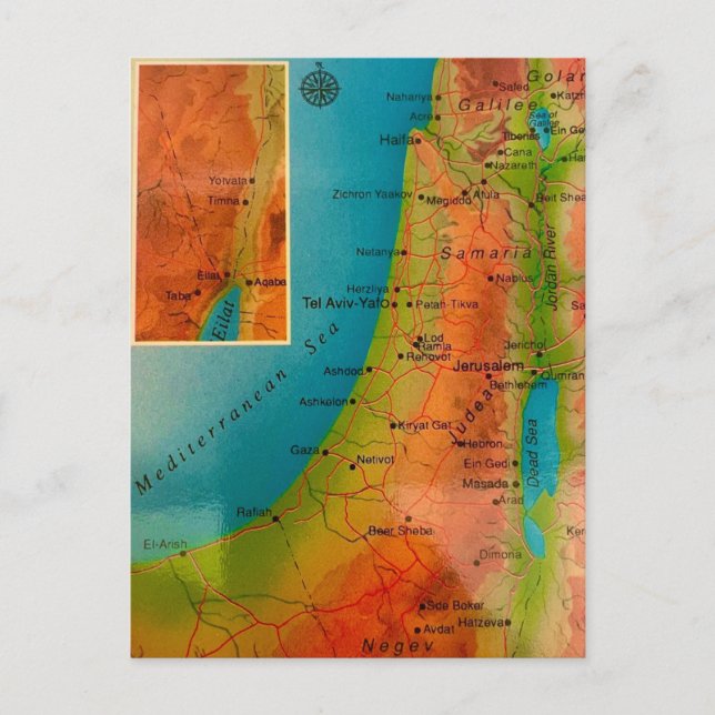 Vintage Israel Postcard (Front)