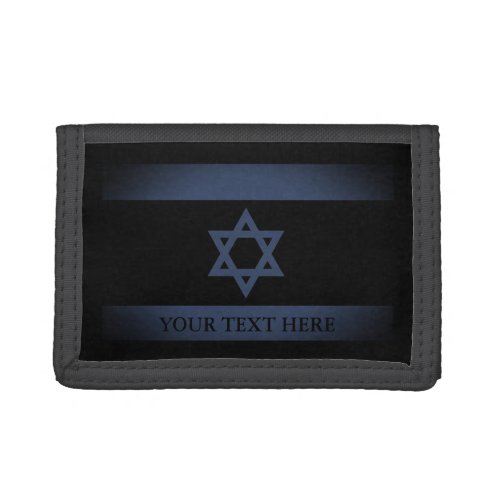 Vintage Israelian flag of Israel custom velcro Trifold Wallet