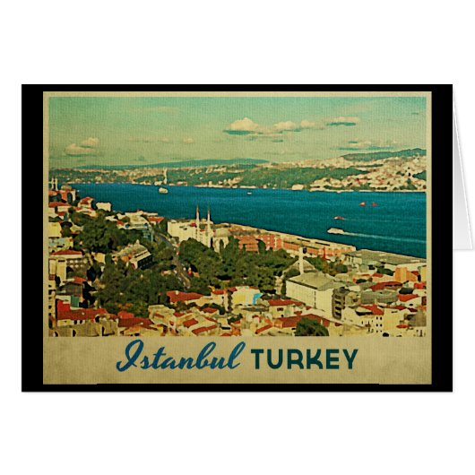 Vintage Istanbul Turkey Cards (Front Horizontal)