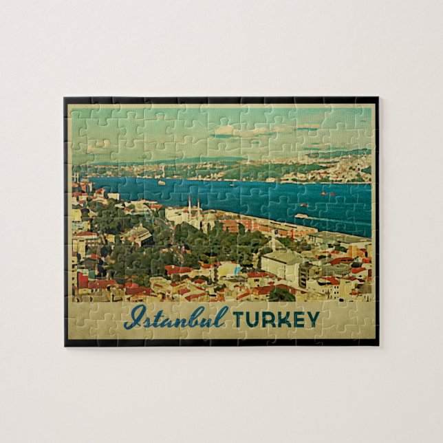 Vintage Istanbul Turkey Jigsaw Puzzle (Horizontal)