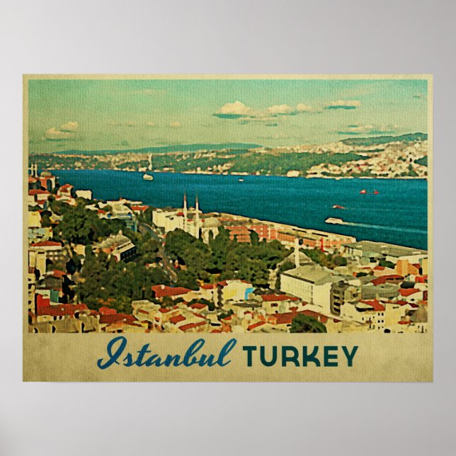 Vintage Istanbul Turkey Poster (Front)