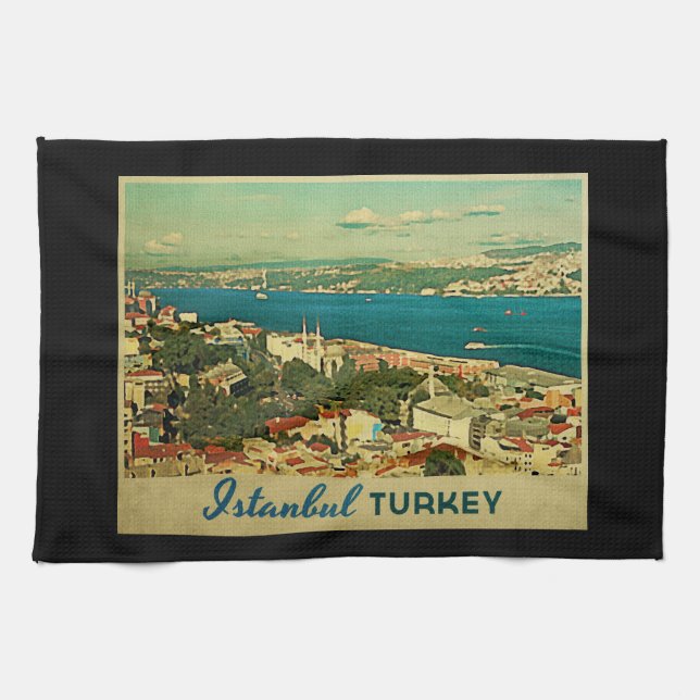 Vintage Istanbul Turkey Towel (Horizontal)