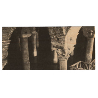 Vintage Istanbul Underground Cistern Basilica Case Wood Flash Drive