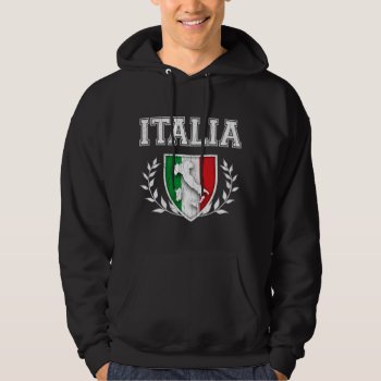 Vintage Italia Flag Crest Hoodie by RobotFace at Zazzle