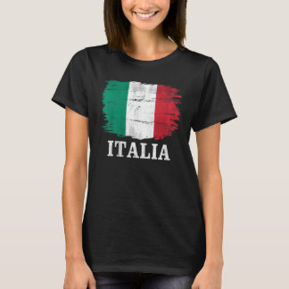 Vintage Italia Flag For Italy Italian Italiano T-Shirt