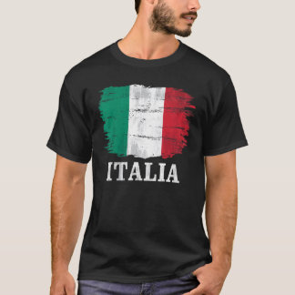 Vintage Italia Flag For Italy Italian Italiano T-Shirt