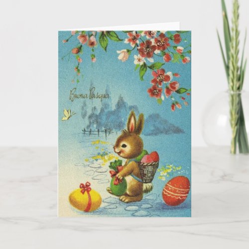 Vintage Italian Buona Pasqua Easter Card