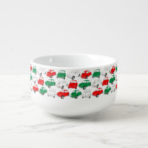 Vintage Italian Car Pattern Soup Mug