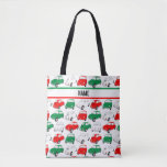 Vintage Italian Car Pattern Tote Bag