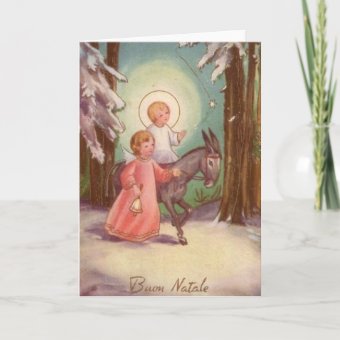 Vintage Italian Christmas Card | Zazzle