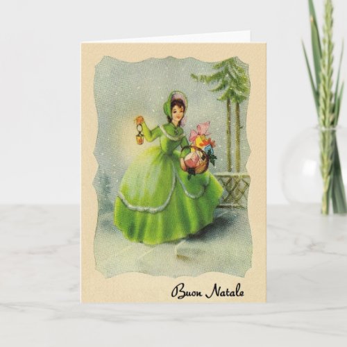 Vintage Italian Christmas Greeting Card