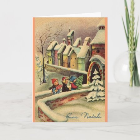 Vintage Italian Christmas Greeting Card