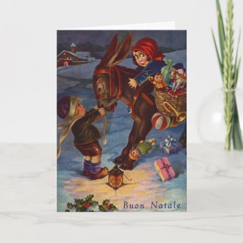 Vintage Italian Christmas Greeting Card