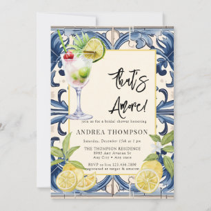 Vintage Italian Citrus Lemon Bridal Shower Invitation