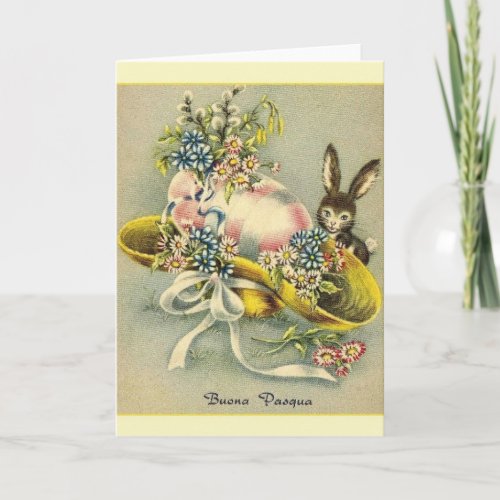 Vintage Italian Easter Buona Pasqua Card