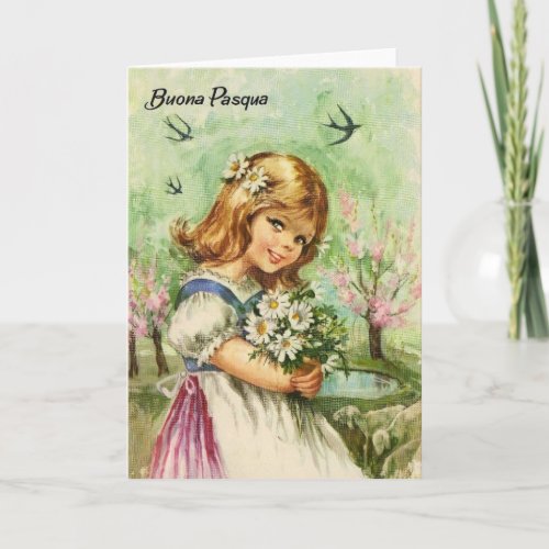 Vintage Italian Easter Greeting Card