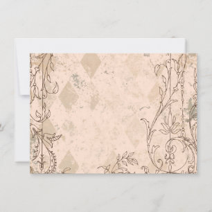 Vintage Italian Faded Pink Personalized Note Cards