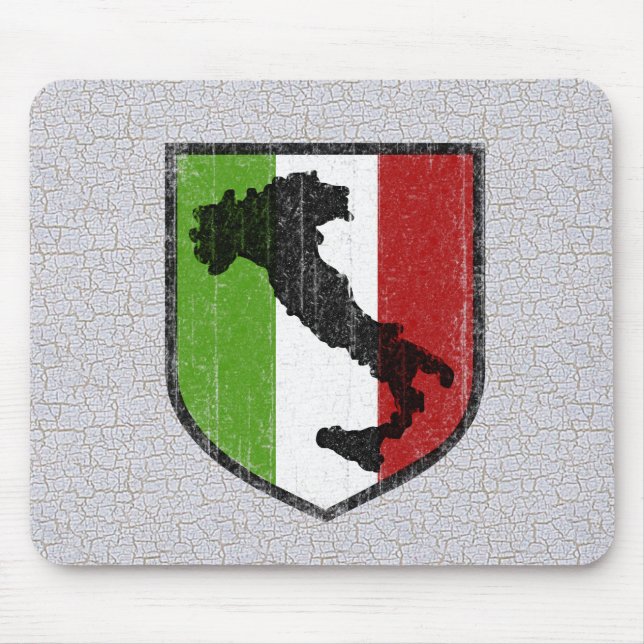 Vintage Italian Flag Boot Mousepad (Front)