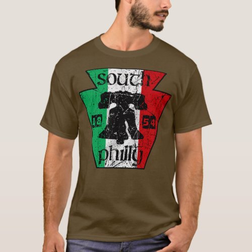Vintage Italian Flag Liberty Bell Philly Fan Phila T_Shirt