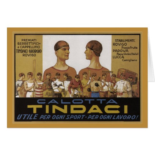 Vintage Italian Hat Ad Cards (Front Horizontal)