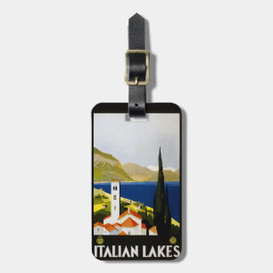 Vintage Italian Lakes Italy custom luggage tag