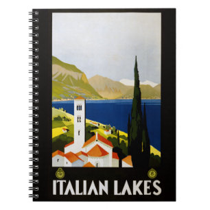 Vintage Italian Lakes Italy notebook