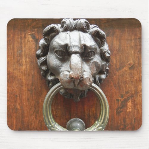 Vintage Italian Lion Door Knocker Mouse Pad
