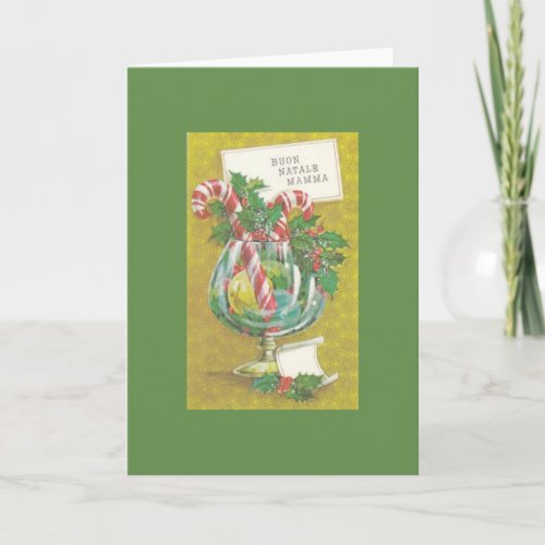 Vintage Italian Mother Christmas Greeting Card