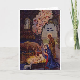 Vintage Italian Nativity Christmas Card
