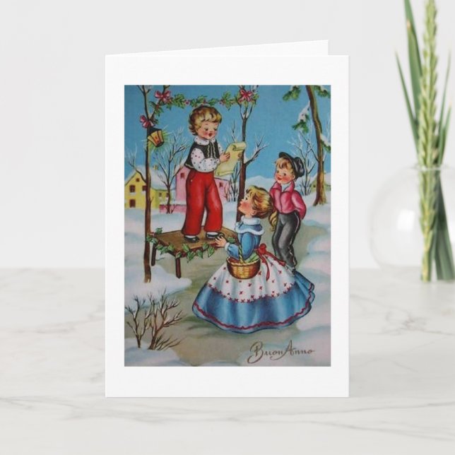Vintage Italian New Year Card - Buon Anno (Front)