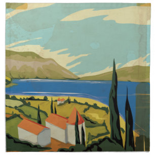 Vintage Italian Poster Cloth Napkin