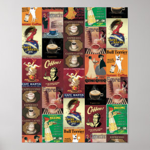 Vintage Italian Poster-Coffee Cafe Poster