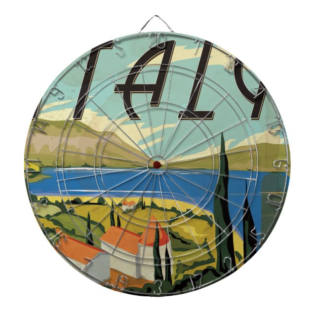 Vintage Italian Poster Dart Board (Front)