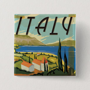 Vintage Italian Poster Pinback Button