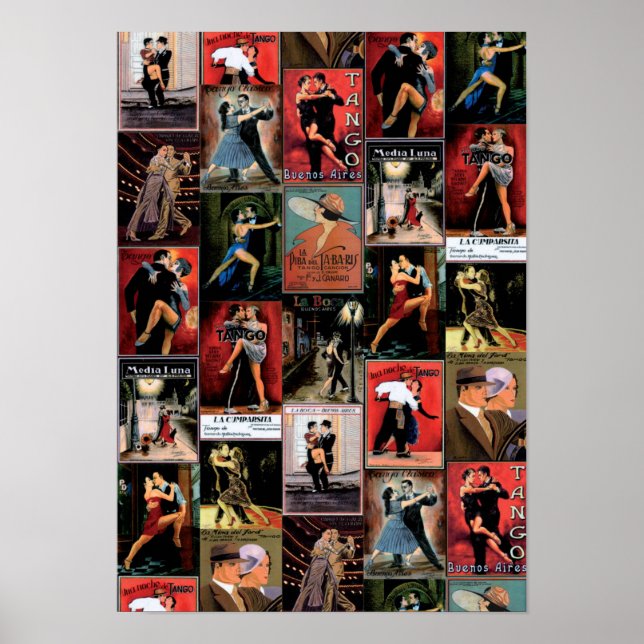 Vintage Italian Poster-Tango Poster (Front)