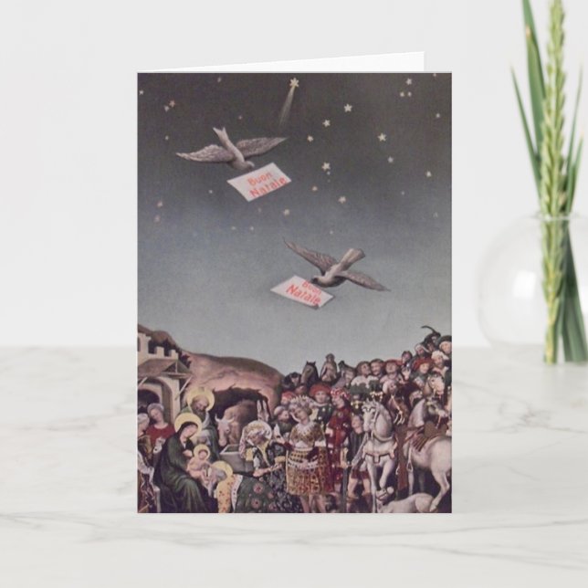 Vintage Italian Religious Christmas Card (Front)