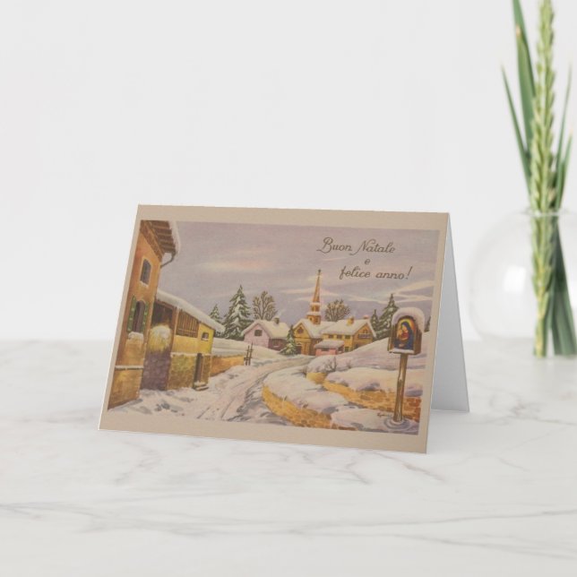 Vintage Italian Religious Christmas Card (Front)