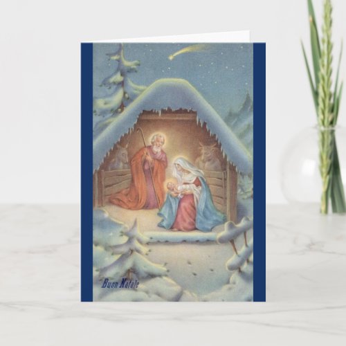 Vintage Italian Religious Christmas Greeting Card