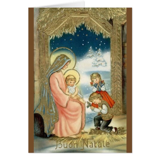 Vintage Italian Religious Christmas Greeting Card  Zazzle