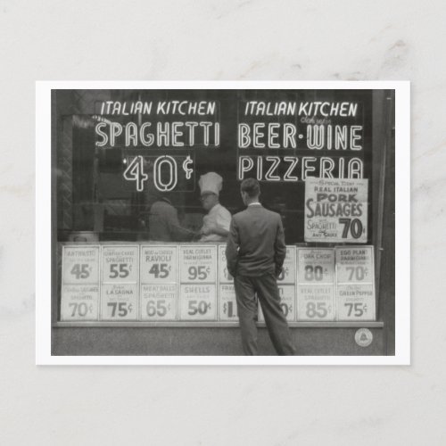 Vintage Italian Restaurant New York Photo Postcard