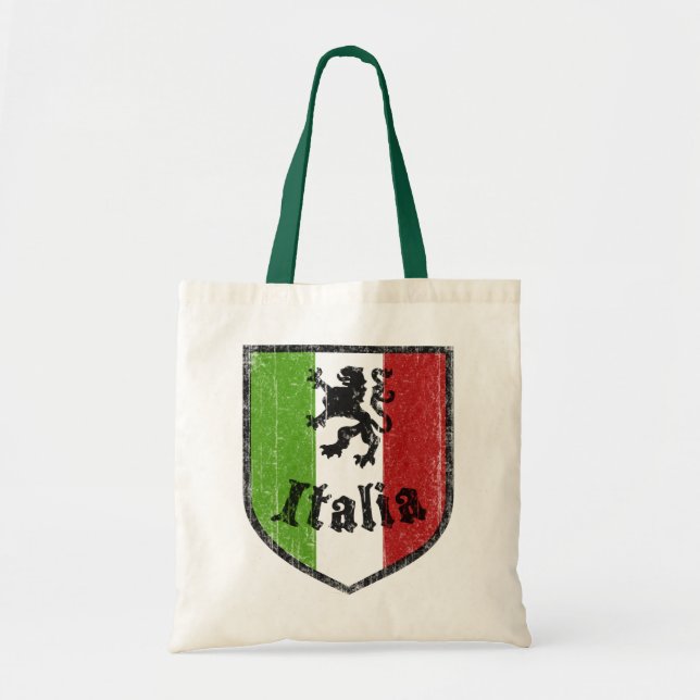Vintage Italian Reusable Tote Bag (Front)