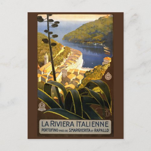 Vintage Italian Riviera Italy postcard