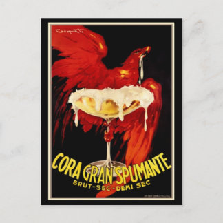 Vintage Italian Spumante Advertisement Postcard