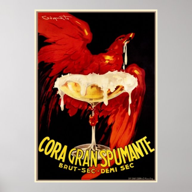 Vintage Italian Spumante Advertisement Poster (Front)