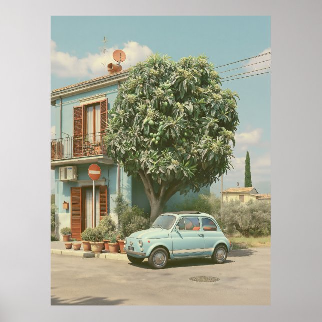Vintage Italian Summer Street Poster (Front)